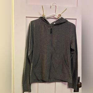 grey athletic zip up